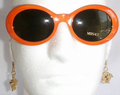 Gianni versace 403/M Orange gold chain Retro dangl