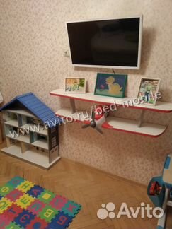 Полка Самолетик Дасти оранжевый 2 яруса