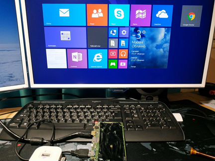 Материнская плата с процессором