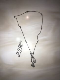 Цепочка и сережки серебро