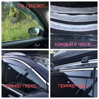 Дефлекторы-с-Нерж.Молдингом Renault+др.-Модельные*