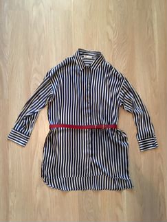 Рубашка Zara oversize в полоску удлиненная новая