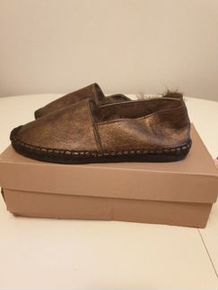 Эспадрильи кожаные с мехом 38р