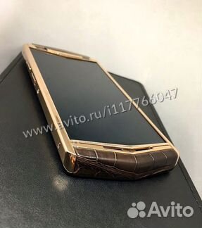 Vertu Aster P Gold Brown Alligator