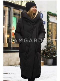 Пуховик одеяло длинный новый черный