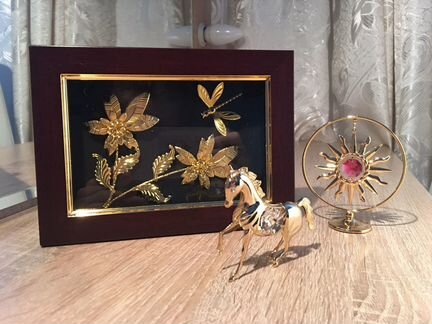 Золотые фигурки swarovski статуэтки