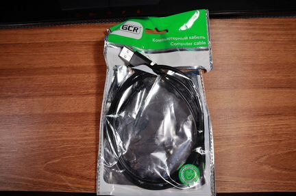 Кабель GCR USB - USB-B (угловой) 1 м