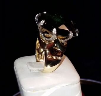 Кольцо турмалин бриллианты золото