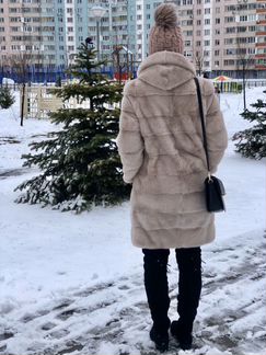 Шуба светлая норка