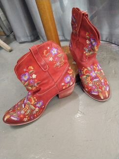 Кожаные полусапожки (40 размер)