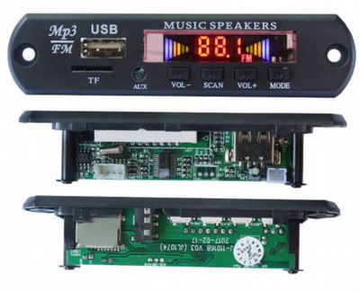 Встраиваемый MP3 модуль с FM, USB,Bluetooth