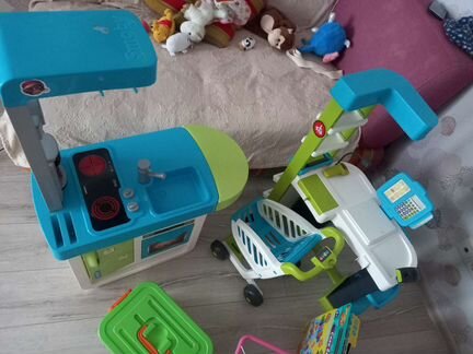 Кухня, магазин, стиральная машина, стульчик для ко