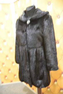 Шуба норковая 40-42 Черный бриллиант
