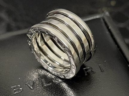 Кольцо Bvlgari 48(15-15,5) 4полосы,Оригинал,Италия