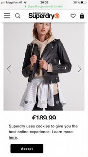 Куртка superdry кожаная
