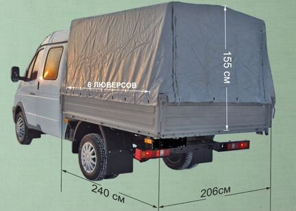 Тент Г-2310 Фермер 2-х ст. ткань н/об (цв. серый)