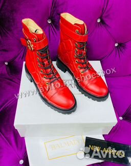 Ботинки balmain Красные