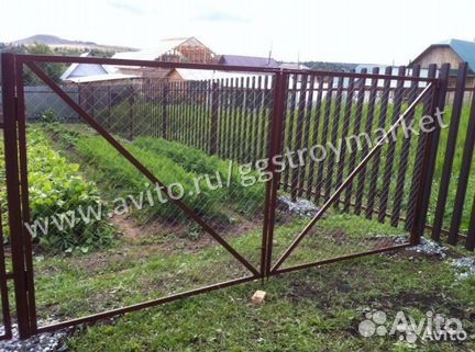 Забор + Ворота + Калитка из крашеного проф. листа