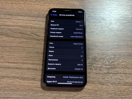 iPhone X 256gb Space Gray ростест