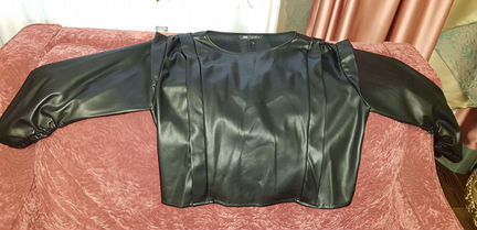 Блузка Zara, искусственная кожа