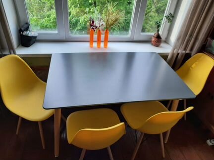 Стол прямоугольный графит Eames 120*80