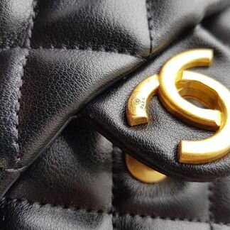 Сумка Chanel Flap женская Шанель черная кожа