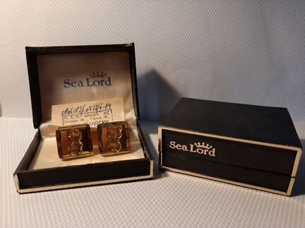 Запонки позолоченные Sea Lord олимпийский мишка