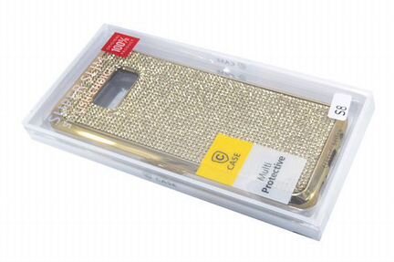 Чехол-накладка для Samsung G950H S8 C-case стразы рамка TPU золото