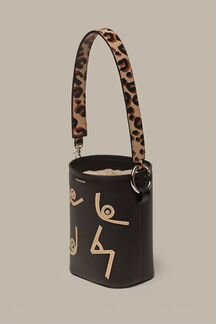 Чёрная Сумка бочонок Kozhuhar