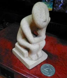 Старинная Статуэтка СССР. Мыслитель.Кошка фарфор