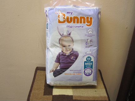 Подгузники Bunny midi 4-9 кг