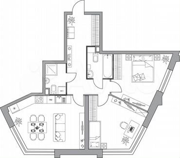 Квартира-студия, 69.5 м², 5/39 эт.