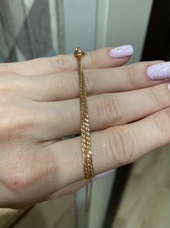 Новая позолоченная серебряная цепочка Адамас