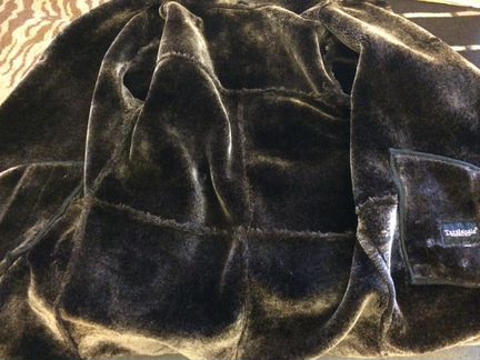 Мужская чёрная дублёнка Turellaitale средней длины