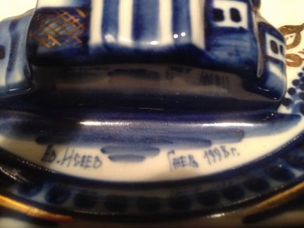 Доска декоративная гжель