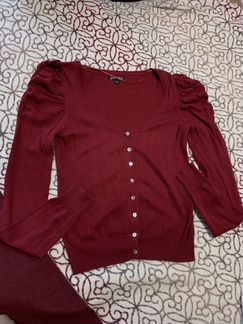 Кардиган Stradivarius женский бордовый