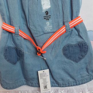 Новое симпатичное джинсовое платье (р.74)