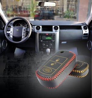 Кожаный чехол для ключа Лэнд Ровер